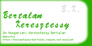 bertalan keresztessy business card